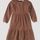 hessnatur Kinder Volantkleid aus Bio-Baumwolle - braun - Größe 110/116