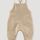 hessnatur Baby Sweat-Latzhose aus Bio-Baumwolle - beige - Größe 98/104