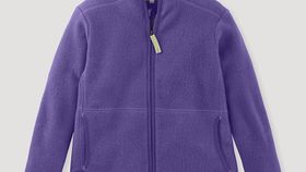 hessnatur Kinder Fleece Jacke Regular aus Bio-Baumwolle - lila - Größe 110/116