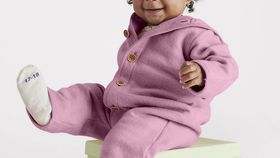 hessnatur Baby Softfleece Overall Regular aus Bio-Baumwolle - lila - Größe 86/92