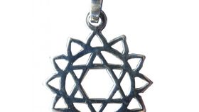 Anhänger "Anahatam Chakra" Silber 925 1,4cm, 1,1g