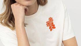 hessnatur Damen LIV LEE X HESSNATUR T-Shirt aus Bio-Baumwolle - orange - Größe 44