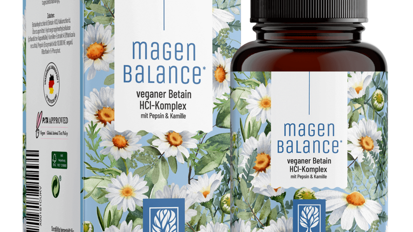 Magenbalance - Betain HCI-Komplex mit Pepsin & Kamille - 1 Dose Magenbalance (die meisten Kunden kaufen 2 Dosen)