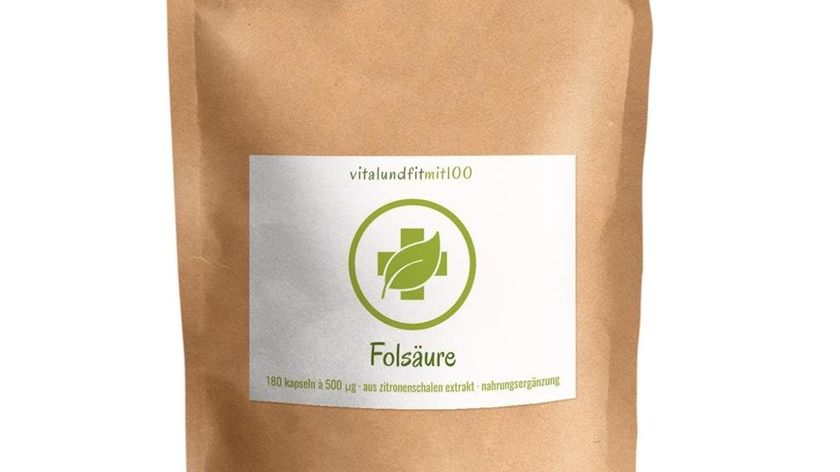 Folsäure 180 Kapseln à 500 µg aus Zitronenschalen Extrakt