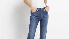 hessnatur Damen Jeans Hanna Mom Fit aus Bio-Denim - blau - Größe 27/30