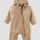 hessnatur Baby Fleece-Overall aus Bio-Baumwolle - beige - Größe 98/104