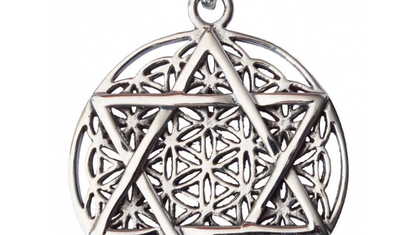 Anhänger "Blume des Lebens mit Hexagram" Silber 925 8,2