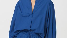 hessnatur Damen Bluse aus Bio-Baumwolle - blau - Größe 38