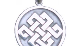 Anhänger "Buddh. Endlosknoten" 2cm Silber 925 3,2g