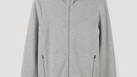 hessnatur Fleece-Jacke BetterRecycling aus Bio-Baumwolle - grau - Größe 56