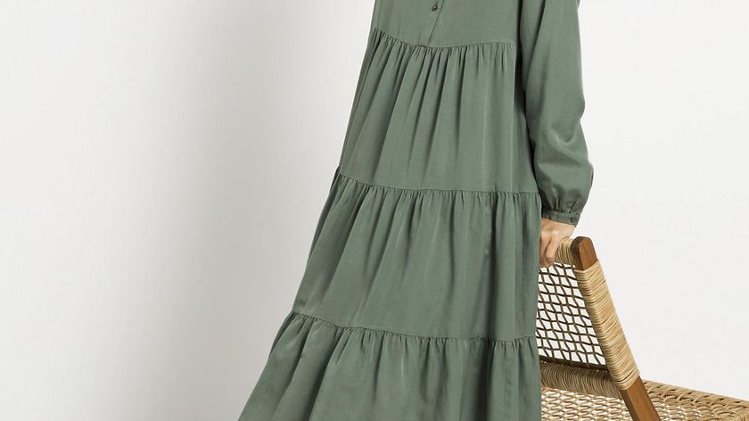 hessnatur Damen Midi-Kleid aus Bio-Baumwolle mit Seide - grün - Größe 44