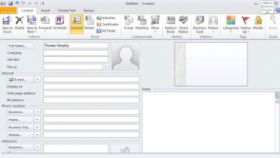 Contact in Outlook 2010