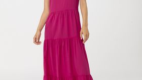hessnatur Damen Crêpe-Kleid aus Bio-Baumwolle - lila - Größe 36