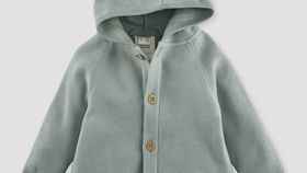 hessnatur Baby Softfleece-Jacke aus Bio-Baumwolle - grün - Größe 98/104