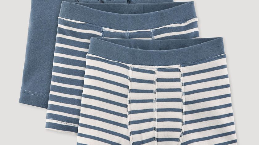 hessnatur Kinder  Jungen Pants Slim 3er Pack aus Bio-Baumwolle - blau - Größe 134/140