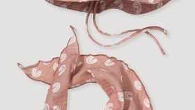hessnatur Baby Musselin-Set Sonnenhut & Tuch - rosa - Größe 41/43