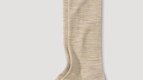 hessnatur Kniestrümpfe aus Bio-Schurwolle mit Bio-Baumwolle - beige - Größe 36/37