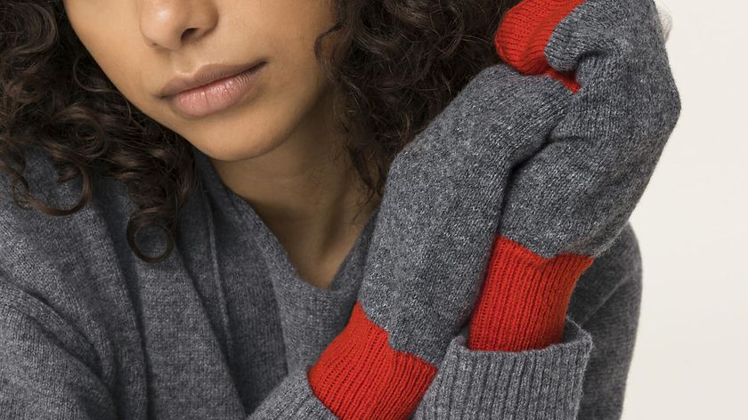 hessnatur Damen Handschuhe aus Bio-Merinowolle - orange - Größe 1size