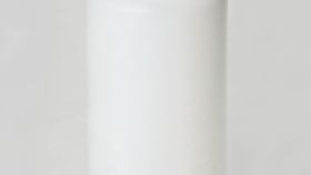 Rundflasche natur HDPE 500ml mit Pumpspender weiss