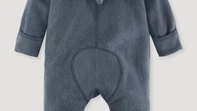 hessnatur Baby Fleece-Overall aus Bio-Baumwolle - blau - Größe 98