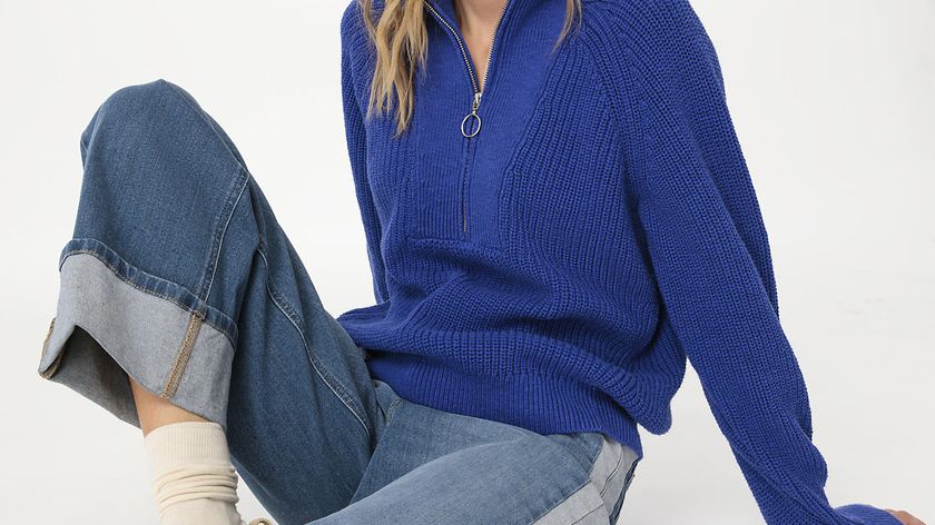 hessnatur Damen Slub Stricktroyer Relaxed aus Bio-Baumwolle - blau - Größe 48