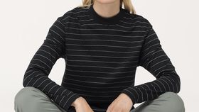 hessnatur Damen Shirt aus Bio-Baumwolle - schwarz - Größe 42