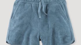 hessnatur Kinder Frottee Shorts aus Bio-Baumwolle - blau - Größe 146/152