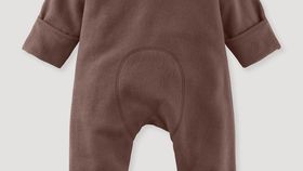 hessnatur Baby Softfleece-Overall aus Bio-Baumwolle - braun - Größe 74/80