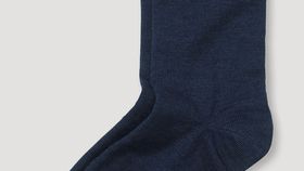 hessnatur Socken aus Schurwolle mit Bio-Baumwolle - blau - Größe 46/47