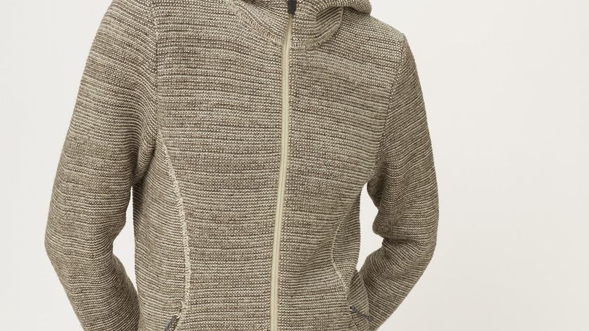 hessnatur Damen-Outdoor Rhön-Strickjacke aus Schurwolle mit Bio-Baumwolle - natur - Größe 44