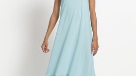 hessnatur Damen Jersey-Kleid aus Pima-Bio-Baumwolle - blau - Größe 44