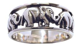 Ring "3 Elefanten" Silber 925 6,4g