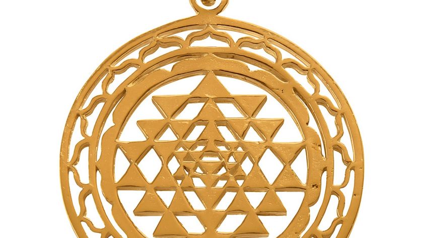 Anhänger "Shri-Yantra" filigran Messing 3cm, 5,0g