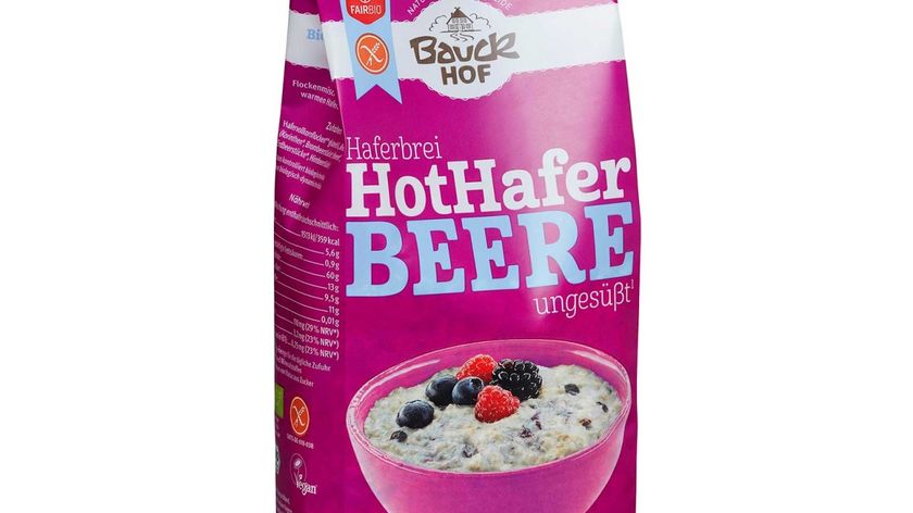 Bauckhof Hot Hafer - Haferbrei mit 19% Beeren - fruchtig & glutenfrei