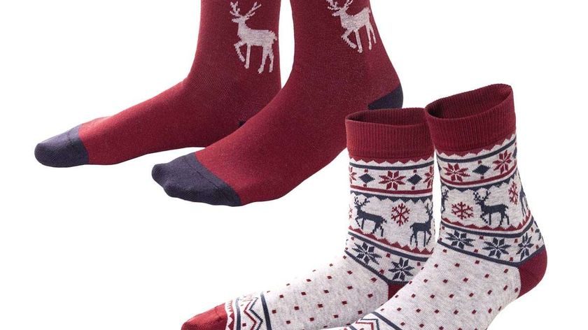 Unisex-Socken 2er-Pack: warme Füße, winterliche Sockenmotive