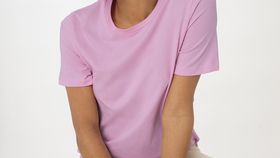 hessnatur Damen T-Shirt Regular aus Bio-Baumwolle - rosa - Größe 34