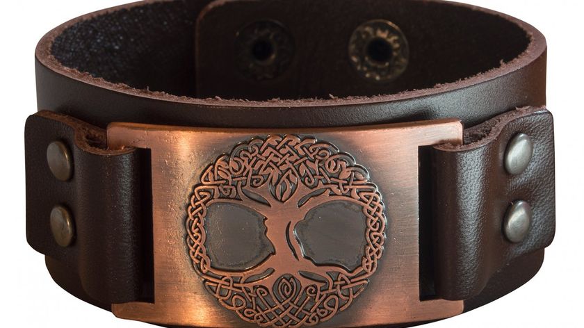 Armband "Baum des Lebens" Leder, braun, Metalllegierung, bronzefarben 23x3cm verstellbar