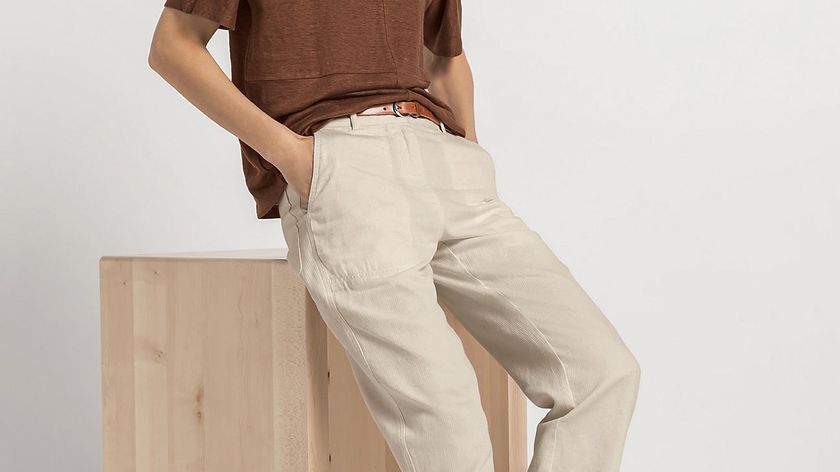 hessnatur Damen Hose aus Bio-Baumwolle mit Leinen - natur - Größe 44