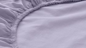 hessnatur Satin-Spannbetttuch aus Bio-Baumwolle - lila - Größe 90-100x200 cm