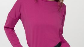 hessnatur Damen Langarm-Shirt aus Bio-Baumwolle - rosa - Größe 48