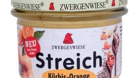 Zwergenwiese Kürbis Brotaufstrich mit Orange: vegan und glutenfrei