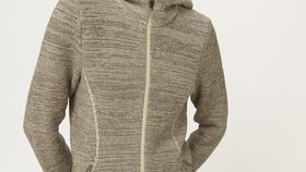 hessnatur Damen-Outdoor Rhön-Strickjacke aus Schurwolle mit Bio-Baumwolle - natur - Größe 38