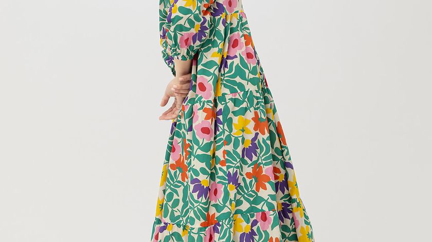 hessnatur Damen LIV LEE X HESSNATUR Midi-Kleid aus Bio-Baumwolle - lila - Größe 40