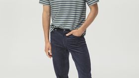 hessnatur Herren Cordhose Jan Regular Fit aus Bio-Baumwolle - blau - Größe 56